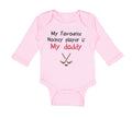 Long Sleeve Bodysuit Baby My Favorite Hockey Player Is My Daddy Dad Father's Day