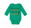 Long Sleeve Bodysuit Baby Born to Go Golfing with My Daddy Golf Dad Father's Day