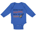 Long Sleeve Bodysuit Baby Born to Go Golfing with My Daddy Golf Dad Father's Day - Cute Rascals