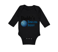 Long Sleeve Bodysuit Baby Daddy's Dad Father Bowling Buddy Dad Father's Day A - Cute Rascals