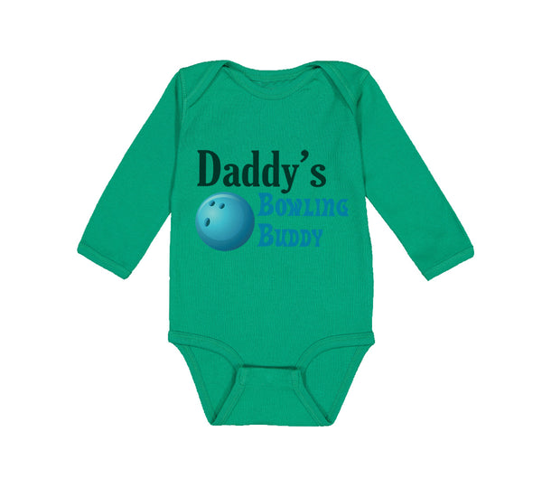 Long Sleeve Bodysuit Baby Daddy's Dad Father Bowling Buddy Dad Father's Day A - Cute Rascals