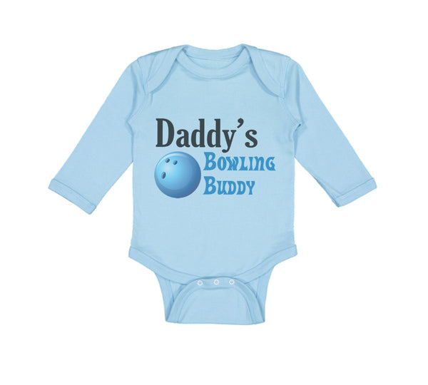 Long Sleeve Bodysuit Baby Daddy's Dad Father Bowling Buddy Dad Father's Day A - Cute Rascals