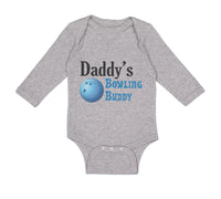 Long Sleeve Bodysuit Baby Daddy's Dad Father Bowling Buddy Dad Father's Day A - Cute Rascals