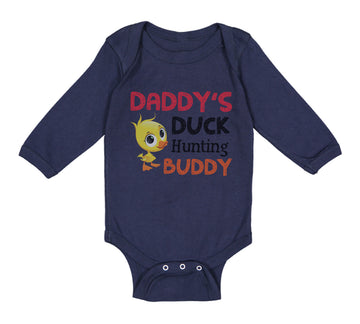 Long Sleeve Bodysuit Baby Daddy's Dad Father Duck Hunting Buddy Dad Father's Day
