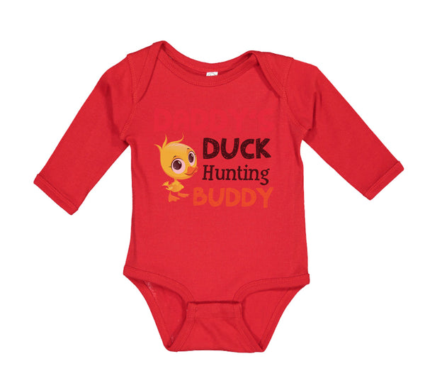 Long Sleeve Bodysuit Baby Daddy's Dad Father Duck Hunting Buddy Dad Father's Day - Cute Rascals