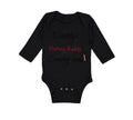 Long Sleeve Bodysuit Baby Daddy's Dad Father Fishing Buddy Coming Soon Cotton