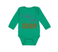 Long Sleeve Bodysuit Baby Daddy's Little Deer Hunting Hunter Boy & Girl Clothes