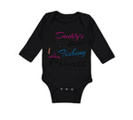 Long Sleeve Bodysuit Baby Daddy's Dad Little Fishing Princess Father's Cotton - Cute Rascals