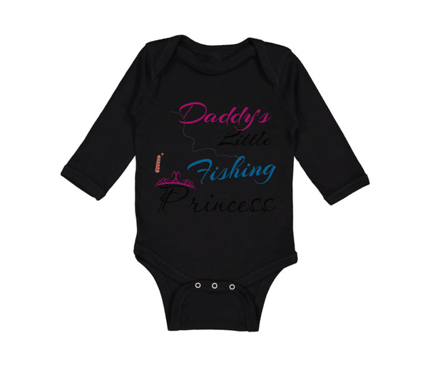 Long Sleeve Bodysuit Baby Daddy's Dad Little Fishing Princess Father's Cotton - Cute Rascals