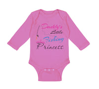 Long Sleeve Bodysuit Baby Daddy's Dad Little Fishing Princess Father's Cotton - Cute Rascals