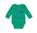 Long Sleeve Bodysuit Baby Daddy's Dad Little Fishing Princess Father's Cotton