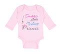 Long Sleeve Bodysuit Baby Daddy's Dad Little Fishing Princess Father's Cotton