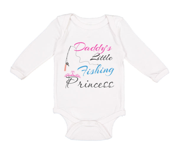 Long Sleeve Bodysuit Baby Daddy's Dad Little Fishing Princess Father's Cotton - Cute Rascals