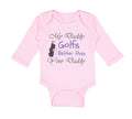 Long Sleeve Bodysuit Baby My Daddy Golfs Better than Your Daddy Golfing Cotton