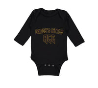 Long Sleeve Bodysuit Baby Daddy's Dad Little Ace Disc Golf Father's Cotton - Cute Rascals