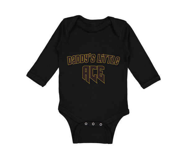 Long Sleeve Bodysuit Baby Daddy's Dad Little Ace Disc Golf Father's Cotton - Cute Rascals