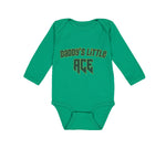 Long Sleeve Bodysuit Baby Daddy's Dad Little Ace Disc Golf Father's Cotton - Cute Rascals