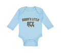 Long Sleeve Bodysuit Baby Daddy's Dad Little Ace Disc Golf Father's Cotton
