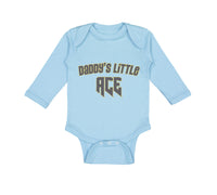 Long Sleeve Bodysuit Baby Daddy's Dad Little Ace Disc Golf Father's Cotton - Cute Rascals