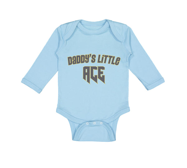 Long Sleeve Bodysuit Baby Daddy's Dad Little Ace Disc Golf Father's Cotton - Cute Rascals