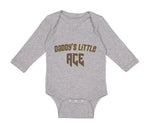 Long Sleeve Bodysuit Baby Daddy's Dad Little Ace Disc Golf Father's Cotton - Cute Rascals