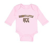 Long Sleeve Bodysuit Baby Daddy's Dad Little Ace Disc Golf Father's Cotton - Cute Rascals