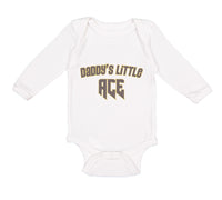 Long Sleeve Bodysuit Baby Daddy's Dad Little Ace Disc Golf Father's Cotton - Cute Rascals
