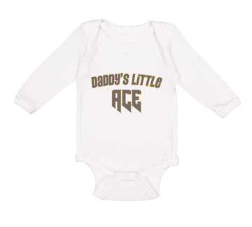 Long Sleeve Bodysuit Baby Daddy's Dad Little Ace Disc Golf Father's Cotton