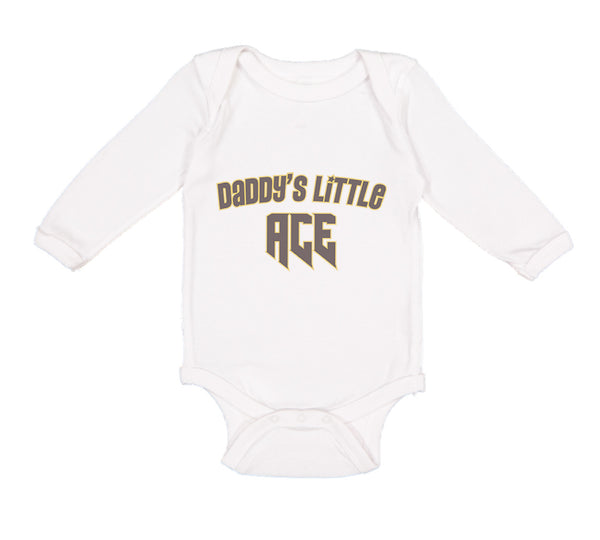 Long Sleeve Bodysuit Baby Daddy's Dad Little Ace Disc Golf Father's Cotton - Cute Rascals