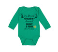 Long Sleeve Bodysuit Baby I'M Proof That My Daddy Doesn'T Hunt Fish All The Time