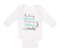 Long Sleeve Bodysuit Baby Pack My Diapers I'M Going Fishing with My Daddy Cotton