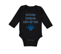 Long Sleeve Bodysuit Baby Future Bowler like My Dad Bowling Dad Father's Day - Cute Rascals