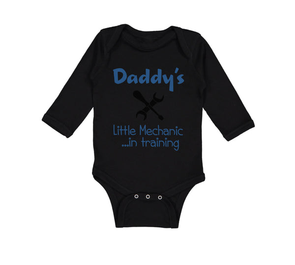 Long Sleeve Bodysuit Baby Daddy's Little Mechanic in Training Dad Father's Day - Cute Rascals
