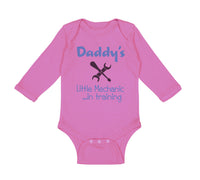 Long Sleeve Bodysuit Baby Daddy's Little Mechanic in Training Dad Father's Day - Cute Rascals