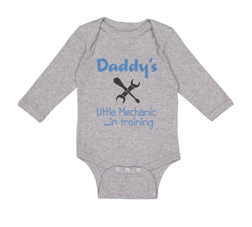 Long Sleeve Bodysuit Baby Daddy's Little Mechanic in Training Dad Father's Day
