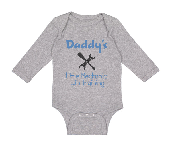 Long Sleeve Bodysuit Baby Daddy's Little Mechanic in Training Dad Father's Day - Cute Rascals