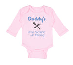 Long Sleeve Bodysuit Baby Daddy's Little Mechanic in Training Dad Father's Day - Cute Rascals