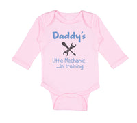 Long Sleeve Bodysuit Baby Daddy's Little Mechanic in Training Dad Father's Day - Cute Rascals