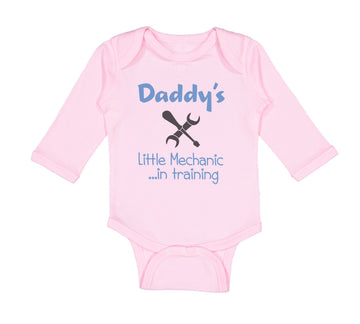 Long Sleeve Bodysuit Baby Daddy's Little Mechanic in Training Dad Father's Day