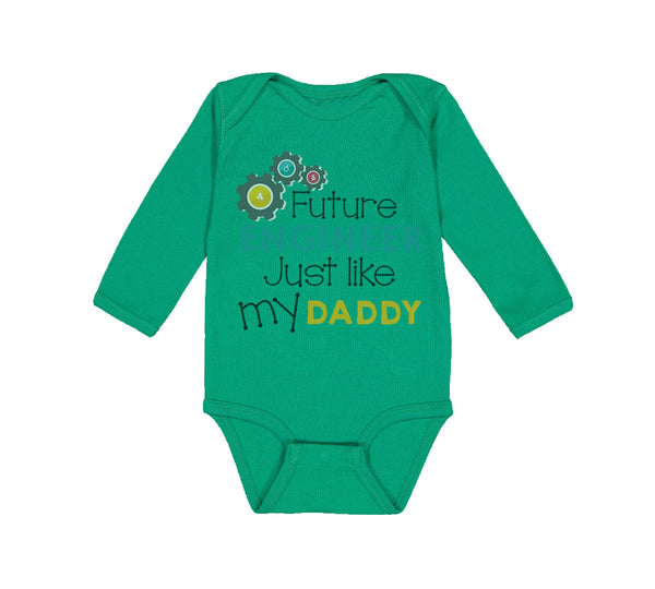 Long Sleeve Bodysuit Baby Future Engineer like My Daddy Dad Father's Day Cotton - Cute Rascals