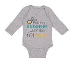 Long Sleeve Bodysuit Baby Future Engineer like My Daddy Dad Father's Day Cotton - Cute Rascals