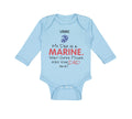 Long Sleeve Bodysuit Baby My Dad Is A Marine What Super Power Does Your Dad Have