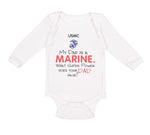 Long Sleeve Bodysuit Baby My Dad Is A Marine What Super Power Does Your Dad Have