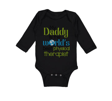 Long Sleeve Bodysuit Baby Daddy World's Therapist Dad Father's Cotton