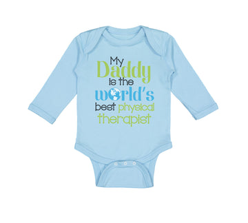 Long Sleeve Bodysuit Baby Daddy World's Therapist Dad Father's Cotton