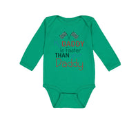 Long Sleeve Bodysuit Baby My Daddy Faster Your Race Car Dad Father's Cotton