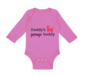 Long Sleeve Bodysuit Baby Daddy's Garage Buddy Mechanic Dad Father's Day Cotton