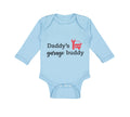 Long Sleeve Bodysuit Baby Daddy's Garage Buddy Mechanic Dad Father's Day Cotton