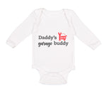 Long Sleeve Bodysuit Baby Daddy's Garage Buddy Mechanic Dad Father's Day Cotton - Cute Rascals