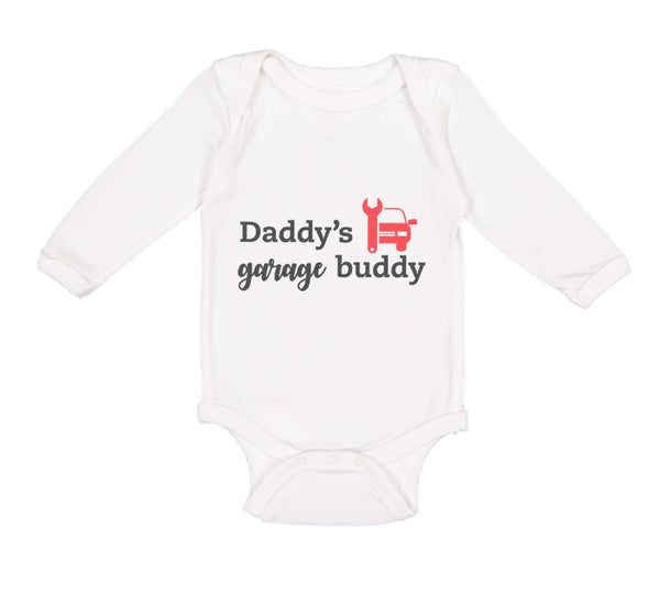 Long Sleeve Bodysuit Baby Daddy's Garage Buddy Mechanic Dad Father's Day Cotton - Cute Rascals